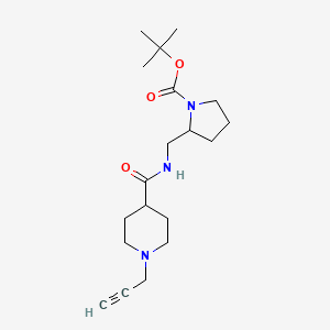 Tert-butyl 2-({[1-(prop-2-yn-1-yl)piperidin-4-yl]formamido}methyl)pyrrolidine-1-carboxylate
