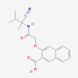molecular formula C19H20N2O4 B2400126 3-{[(1-Cyano-1,2-dimethylpropyl)carbamoyl]methoxy}naphthalene-2-carboxylic acid CAS No. 1053672-82-4