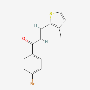 molecular formula C14H11BrOS B2400129 (2E)-1-(4-溴苯基)-3-(3-甲基噻吩-2-基)丙-2-烯-1-酮 CAS No. 1005737-10-9
