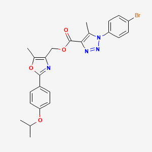 (2-(4-isopropoxyphenyl)-5-methyloxazol-4-yl)methyl 1-(4-bromophenyl)-5-methyl-1H-1,2,3-triazole-4-carboxylate