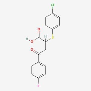 2-[(4-Chlorophenyl)sulfanyl]-4-(4-fluorophenyl)-4-oxobutanoic acid