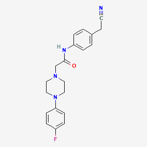 molecular formula C20H21FN4O B2400141 N-[4-(cyanomethyl)phenyl]-2-[4-(4-fluorophenyl)piperazin-1-yl]acetamide CAS No. 303091-79-4