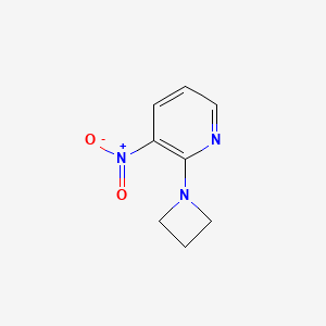 molecular formula C8H9N3O2 B2400146 2-(Azetidin-1-yl)-3-nitropyridine CAS No. 1851034-75-7