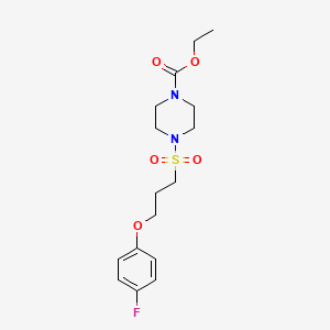 molecular formula C16H23FN2O5S B2400150 Ethyl 4-((3-(4-fluorophenoxy)propyl)sulfonyl)piperazine-1-carboxylate CAS No. 946214-35-3