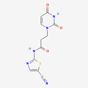N-(5-cyanothiazol-2-yl)-3-(2,4-dioxo-3,4-dihydropyrimidin-1(2H)-yl)propanamide