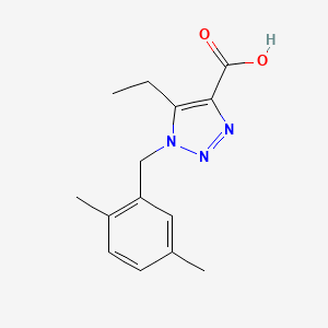 molecular formula C14H17N3O2 B2400155 1-(2,5-dimethylbenzyl)-5-ethyl-1H-1,2,3-triazole-4-carboxylic acid CAS No. 1281832-74-3