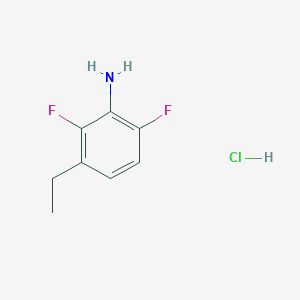 molecular formula C8H10ClF2N B2400157 3-Ethyl-2,6-difluoroaniline;hydrochloride CAS No. 2344679-36-1