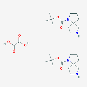 molecular formula C26H46N4O8 B2400164 tert-Butyl 1,7-diazaspiro[4.4]nonane-1-carboxylate oxalate(2:1) CAS No. 1788041-41-7