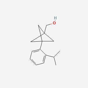 molecular formula C15H20O B2400167 [3-(2-Propan-2-ylphenyl)-1-bicyclo[1.1.1]pentanyl]methanol CAS No. 2287332-63-0