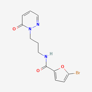 molecular formula C12H12BrN3O3 B2400170 5-溴-N-(3-(6-氧代哒嗪-1(6H)-基)丙基)呋喃-2-甲酰胺 CAS No. 1203348-87-1
