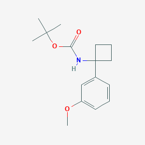 molecular formula C16H23NO3 B2400178 Tert-butyl (1-(3-methoxyphenyl)cyclobutyl)carbamate CAS No. 1233180-61-4