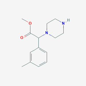 B2400179 Methyl 2-(3-methylphenyl)-2-(piperazin-1-yl)acetate CAS No. 1218690-46-0