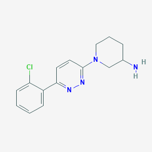 molecular formula C15H17ClN4 B2400183 1-[6-(2-Chlorophenyl)pyridazin-3-yl]piperidin-3-amine CAS No. 1338657-88-7