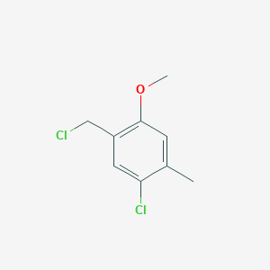 molecular formula C9H10Cl2O B2400184 4-Chloro-2-chloromethyl-5-methylanisole CAS No. 1368656-73-8