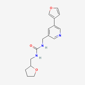 molecular formula C16H19N3O3 B2400199 1-((5-(Furan-3-yl)pyridin-3-yl)methyl)-3-((tetrahydrofuran-2-yl)methyl)urea CAS No. 2034430-17-4