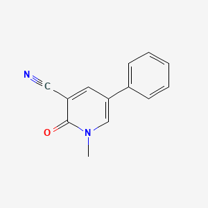 molecular formula C13H10N2O B2400205 1-Methyl-2-oxo-5-phenyl-1,2-dihydro-3-pyridinecarbonitrile CAS No. 130879-54-8