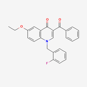 molecular formula C25H20FNO3 B2400207 3-benzoyl-6-ethoxy-1-(2-fluorobenzyl)quinolin-4(1H)-one CAS No. 902507-16-8