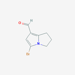 3-Bromo-6,7-dihydro-5H-pyrrolizine-1-carbaldehyde