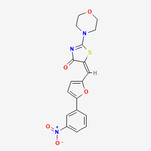 (5E)-2-(morpholin-4-yl)-5-{[5-(3-nitrophenyl)furan-2-yl]methylidene}-1,3-thiazol-4(5H)-one