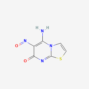 molecular formula C6H4N4O2S B2400239 5-amino-6-nitroso-7H-[1,3]thiazolo[3,2-a]pyrimidin-7-one CAS No. 174279-85-7