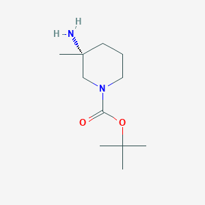 molecular formula C11H22N2O2 B2400262 tert-butyl (3R)-3-amino-3-methyl-piperidine-1-carboxylate CAS No. 2199214-46-3