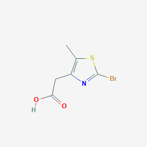 molecular formula C6H6BrNO2S B2400325 2-(2-Bromo-5-methylthiazol-4-yl)acetic acid CAS No. 1368320-93-7