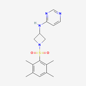 molecular formula C17H22N4O2S B2400327 N-[1-(2,3,5,6-tetramethylbenzenesulfonyl)azetidin-3-yl]pyrimidin-4-amine CAS No. 2097909-54-9