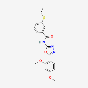 N-[5-(2,4-dimethoxyphenyl)-1,3,4-oxadiazol-2-yl]-3-ethylsulfanylbenzamide