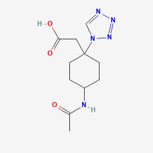 molecular formula C11H17N5O3 B2400358 [4-(乙酰氨基)-1-(1H-四唑-1-基)环己基]乙酸 CAS No. 2109486-89-5