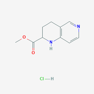 molecular formula C10H13ClN2O2 B2400363 Methyl 1,2,3,4-tetrahydro-1,6-naphthyridine-2-carboxylate hydrochloride CAS No. 2137505-57-6