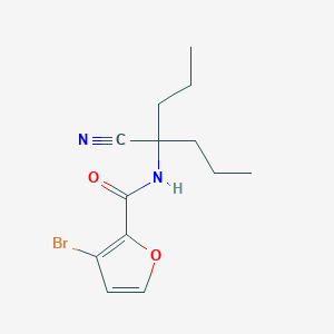 molecular formula C13H17BrN2O2 B2400367 3-bromo-N-(1-cyano-1-propylbutyl)furan-2-carboxamide CAS No. 1427931-00-7