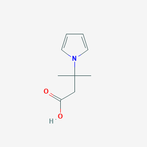 molecular formula C9H13NO2 B2400375 3-Methyl-3-(1H-pyrrol-1-yl)butanoic acid CAS No. 395090-68-3