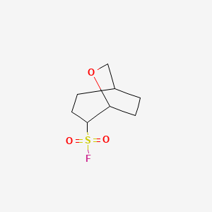 molecular formula C8H13FO3S B2400376 6-Oxabicyclo[3.2.2]nonane-4-sulfonyl fluoride CAS No. 2287288-42-8