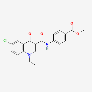 Methyl 4-(6-chloro-1-ethyl-4-oxo-1,4-dihydroquinoline-3-carboxamido)benzoate