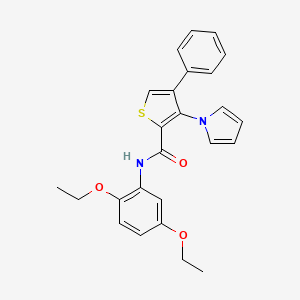 N-(2,5-diethoxyphenyl)-4-phenyl-3-(1H-pyrrol-1-yl)thiophene-2-carboxamide