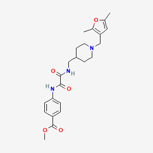 molecular formula C23H29N3O5 B2400421 4-(2-(((1-((2,5-二甲基呋喃-3-基)甲基)哌啶-4-基)甲基)氨基)-2-氧代乙酰氨基)苯甲酸甲酯 CAS No. 1235091-27-6