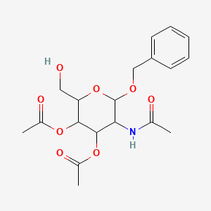 molecular formula C19H25NO8 B2400422 [5-Acetamido-4-acetyloxy-2-(hydroxymethyl)-6-phenylmethoxyoxan-3-yl] acetate CAS No. 1093406-59-7
