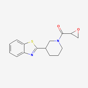 [3-(1,3-Benzothiazol-2-yl)piperidin-1-yl]-(oxiran-2-yl)methanone