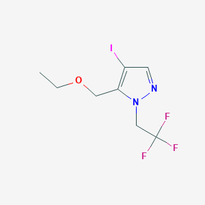 molecular formula C8H10F3IN2O B2400433 5-(ethoxymethyl)-4-iodo-1-(2,2,2-trifluoroethyl)-1H-pyrazole CAS No. 1856096-30-4