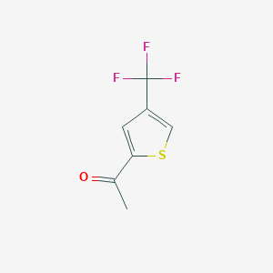 molecular formula C7H5F3OS B2400435 1-[4-(Trifluoromethyl)thiophen-2-yl]ethanone CAS No. 1368164-70-8