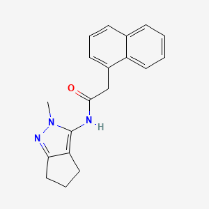 N-(2-methyl-5,6-dihydro-4H-cyclopenta[c]pyrazol-3-yl)-2-naphthalen-1-ylacetamide