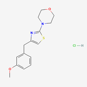 molecular formula C15H19ClN2O2S B2400473 4-(4-(3-甲氧基苄基)噻唑-2-基)吗啉盐酸盐 CAS No. 2034325-75-0