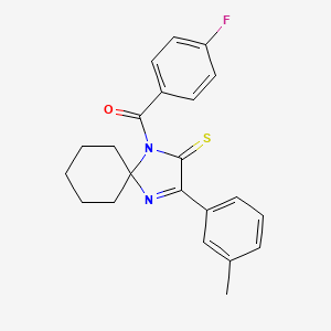 1-(4-fluorobenzoyl)-3-(3-methylphenyl)-1,4-diazaspiro[4.5]dec-3-ene-2-thione