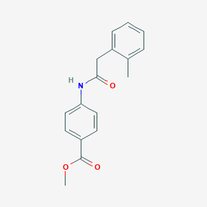 molecular formula C17H17NO3 B240050 Methyl 4-{[(2-methylphenyl)acetyl]amino}benzoate 