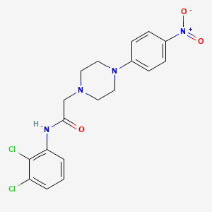 molecular formula C18H18Cl2N4O3 B2400500 N-(2,3-dichlorophenyl)-2-[4-(4-nitrophenyl)piperazin-1-yl]acetamide CAS No. 851720-29-1