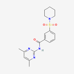 molecular formula C18H22N4O3S B2400512 N-(4,6-dimethylpyrimidin-2-yl)-3-(piperidin-1-ylsulfonyl)benzamide CAS No. 940999-40-6