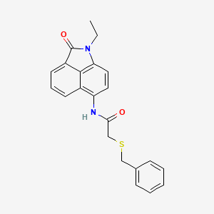 molecular formula C22H20N2O2S B2400518 2-(benzylthio)-N-(1-ethyl-2-oxo-1,2-dihydrobenzo[cd]indol-6-yl)acetamide CAS No. 923423-20-5