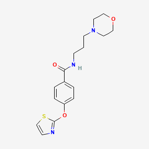 molecular formula C17H21N3O3S B2400524 N-[3-(morpholin-4-yl)propyl]-4-(1,3-thiazol-2-yloxy)benzamide CAS No. 1904311-68-7