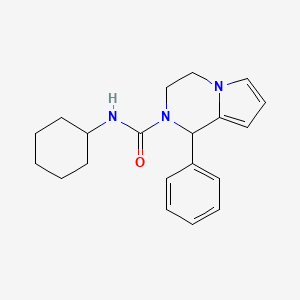 molecular formula C20H25N3O B2400537 N-cyclohexyl-1-phenyl-3,4-dihydropyrrolo[1,2-a]pyrazine-2(1H)-carboxamide CAS No. 900012-11-5