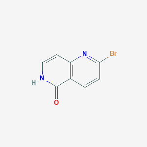 molecular formula C8H5BrN2O B2400541 2-Bromo-1,6-naphthyridin-5(6H)-one CAS No. 1260666-22-5